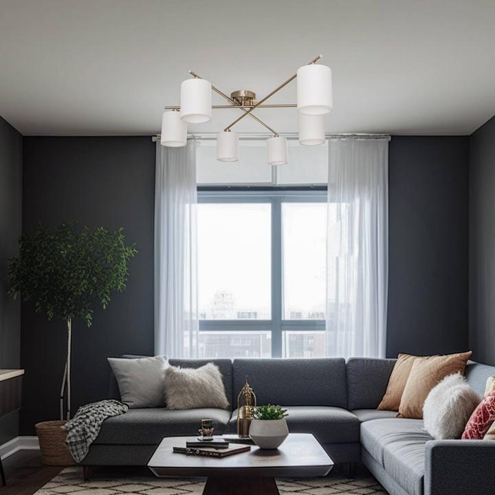 Produktbild Lindby Pellinora Deckenleuchte, weiss (E14)