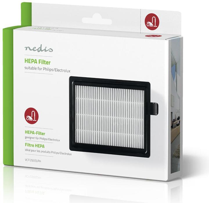 Actual product image Nedis Replacement HEPA Filter Replacement for: Electrolux/Philips Black/White