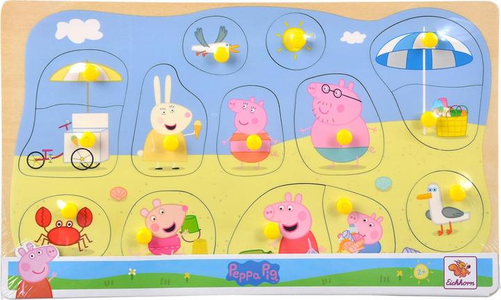 Actual product image Eichhorn Peppa Pig, peg puzzle, 4 assorted. (14 pieces)