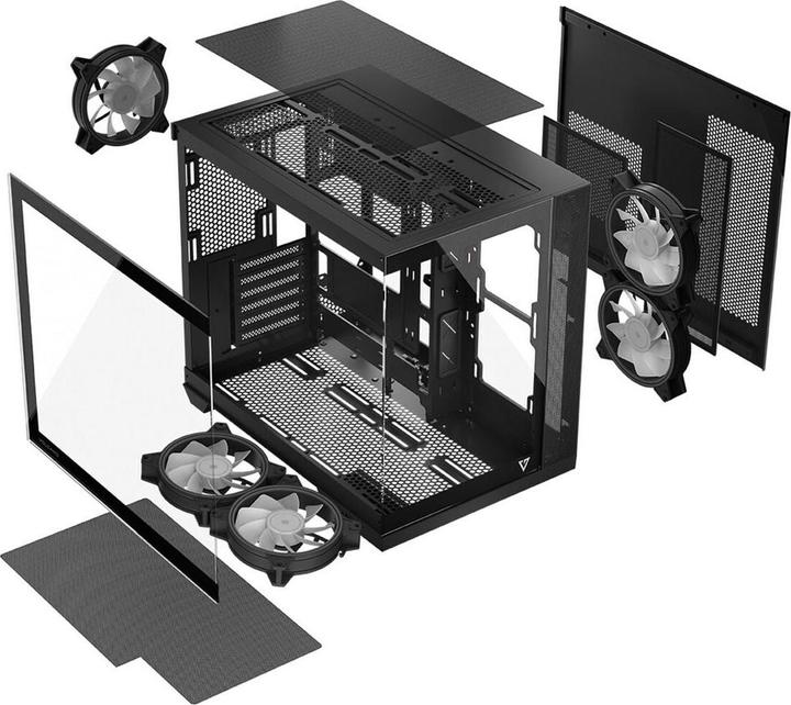Immagine prodotto Modecom Obudowa Vulcano Panorama Apex ARGB 5F (AT-PANORAMA-5F-ARGB-10-000000-0002) (ATX, mATX, Mini-ITX)