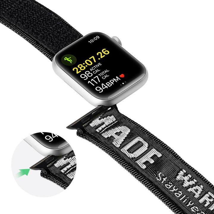Produktbild Dux Ducis Strap (Outdoor-Version) Armband für Apple Watch Ultra, SE, 8, 7, 6, 5, 4, 3, 2, 1 (49, 45 (45 mm, 44 mm, 42 mm, 49 mm, Edelstahl, Nylon)