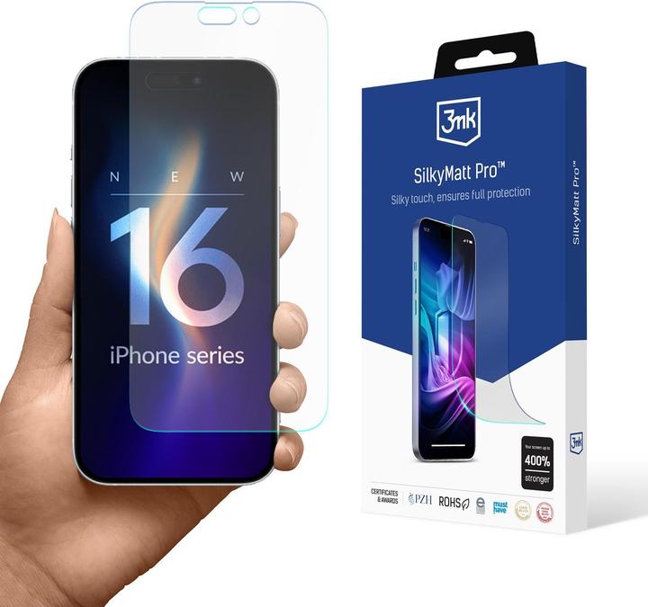 Immagine prodotto 3MK Silky Matt Pro iPhone 16 Plus Matowa folia ochronna (Apple iPhone 16 Plus)