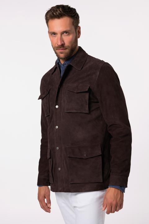 Actual product image JP1880 Leather field jacket, leather, goat suede, lots of pockets (6XL)