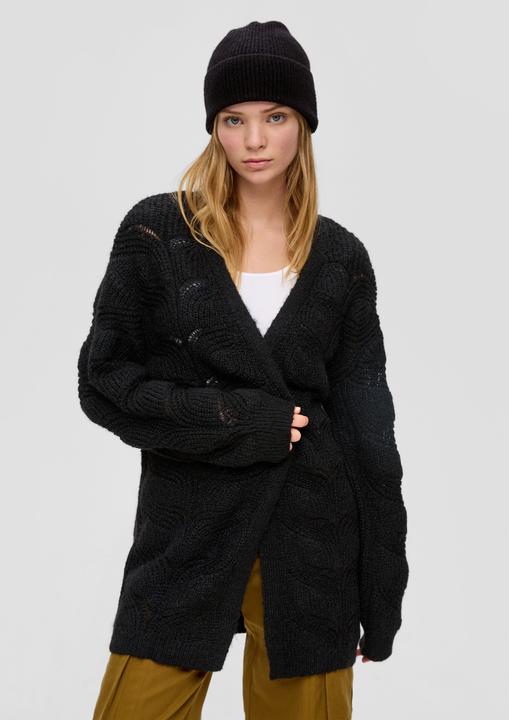 Produktbild s.Oliver Strickjacke Strick-Cardigan mit Zopfmuster (M)