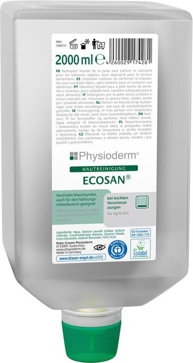 Produktbild PGP Hautreiniger ECOSAN® 2 l Varioflasche für 9000 473 404 leichte Verschmutzung (2000 ml)