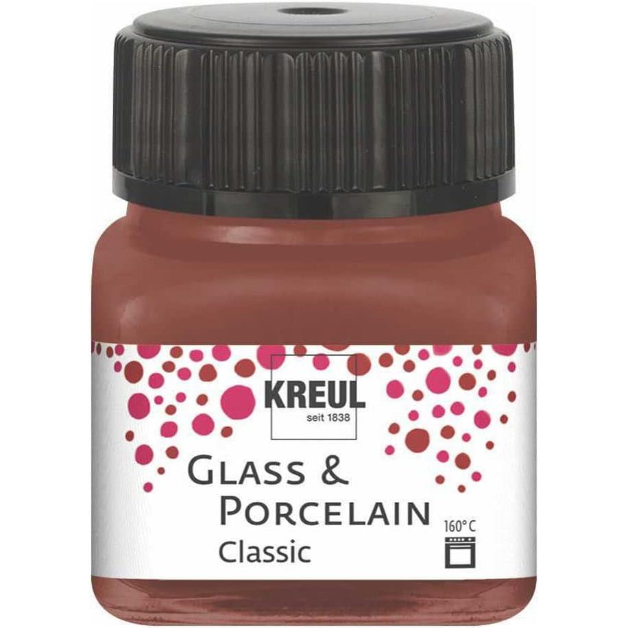 Kreul, Künstlerfarbe + Bastelfarbe, Porzellan- und Glasfarbe (Cognac, 20 ml)