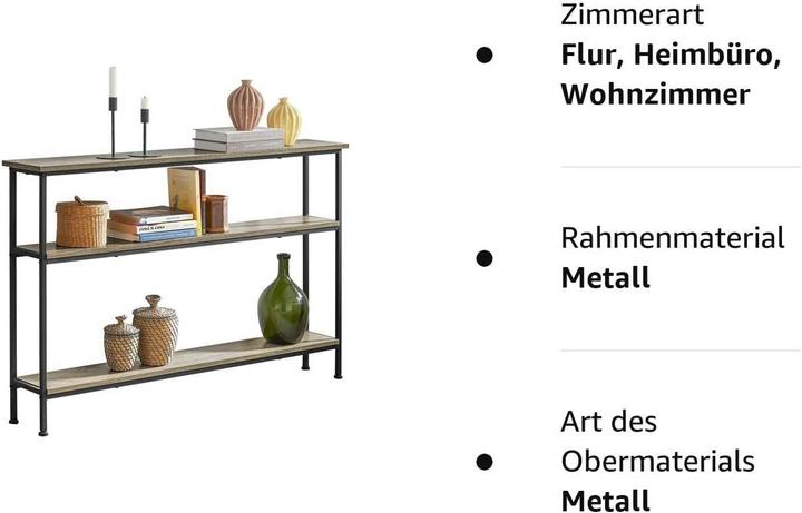 Actual product image SoBuy Console table with 3 shelves (120 x 20 x 77 cm)