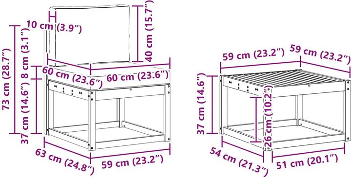 Produktbild vidaXL Outdoor-Sofa