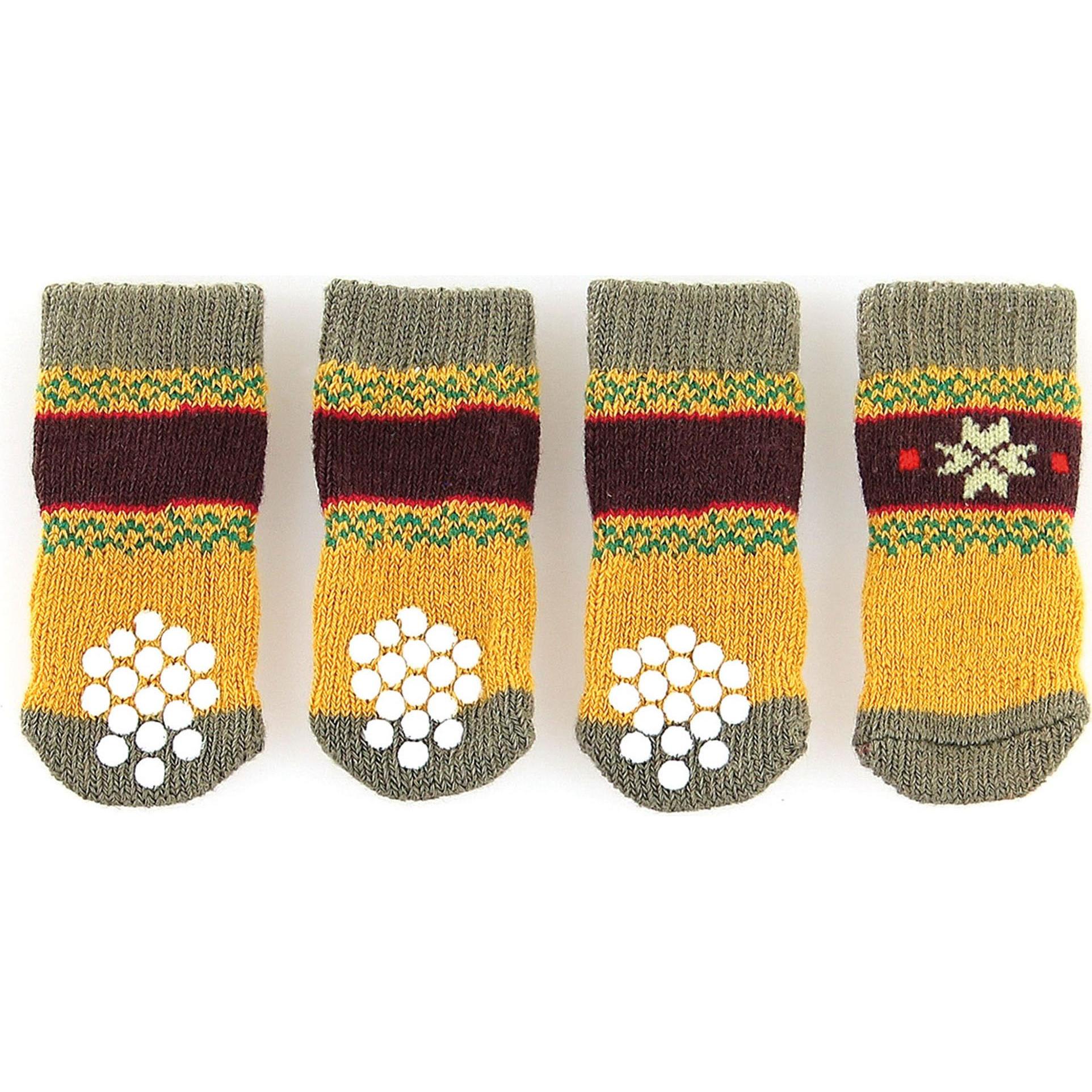 Swisspet Calze per cani con antiscivolo Naturi oliva/giallo Galaxus