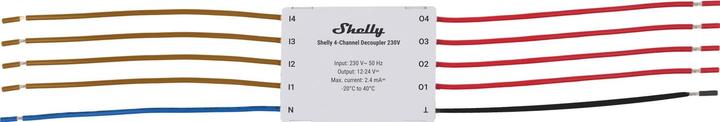 Actual product image Shelly 4-channel decoupler