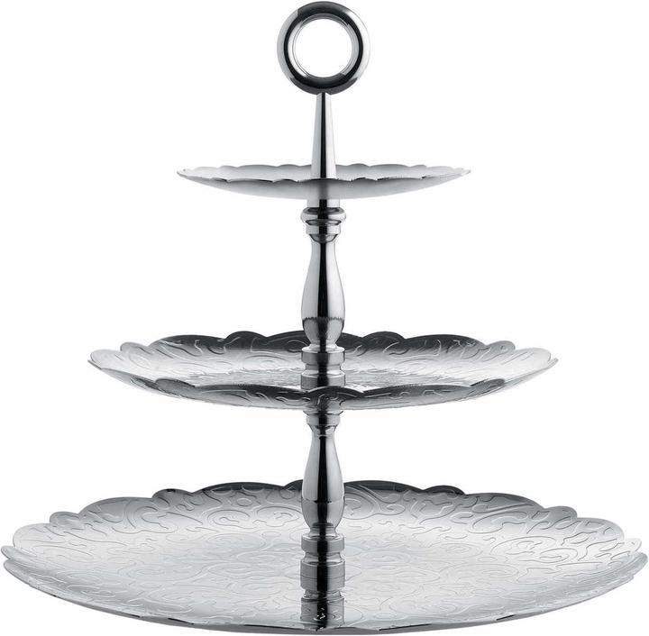 Actual product image Alessi Etagere Dressed for X-mas silver coloured