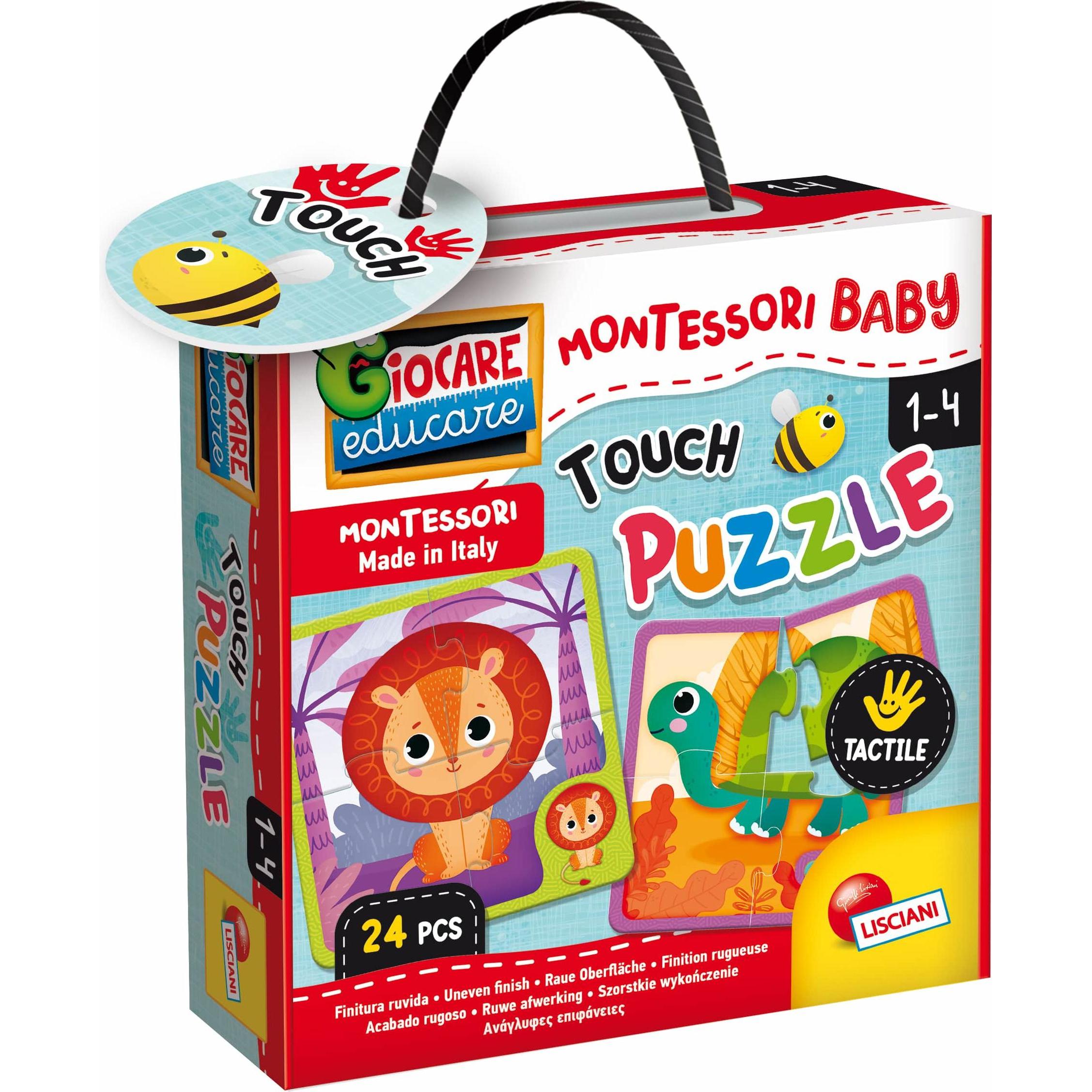 Lisciani Montessori Baby Touch Puzzle pudełko 92680 (4 Teile)