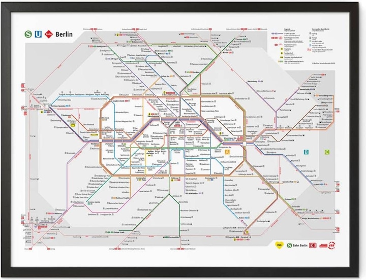 Immagine prodotto BVG Berlino - Rete Berlino (50 x 40 cm)