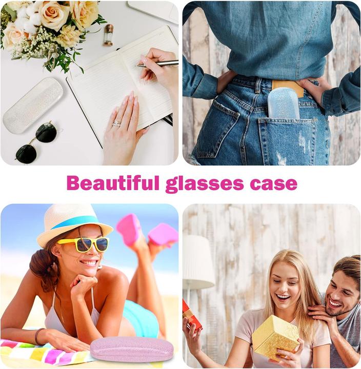 Image du produit Only-Bags.Store 3 pièces Etui à lunettes rigide, étui à lunettes anti-rayures Etui à lunettes portable pour