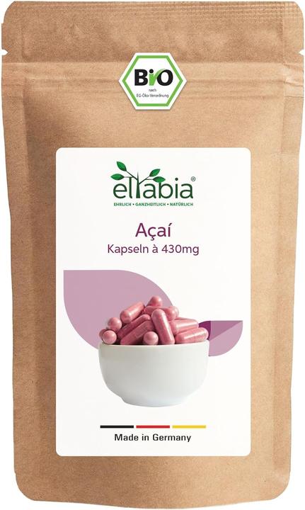 Produktbild Eltabia Bio Acai Kapseln in gefriergetrockneter Rohkost-Qualität | Hochdosiert 860mg Tagesdosis (200 Stück, Kapseln)