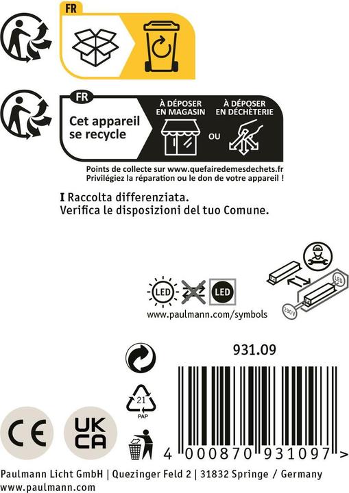 Image du produit Paulmann Reana (260 lm, IP44)