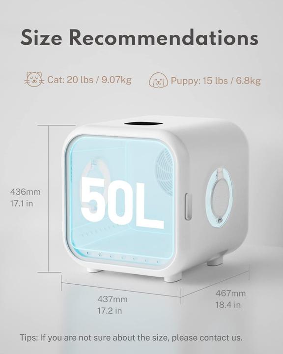 Actual product image HomeRunPet Drybo Plus pet dryer PD50 (Cat, Dog)