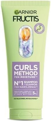 Actual product image Garnier Fructis Curls Method Moisturizing Shampoo For Curly And Wavy Hair 200ml (200 ml, Liquid shampoo)