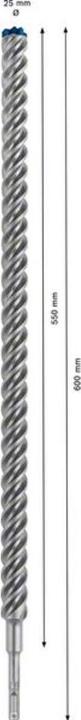 Actual product image Bosch Professional Zubehör Expert SDS plus-7X hammer drill, 25 x 550 x 600 mm (25.00 mm)