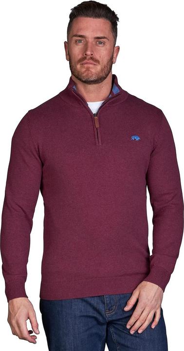 Actual product image Raging Bull Mens Classic Knitted Cashmere Blend Quarter Zip Jumper (XXL)