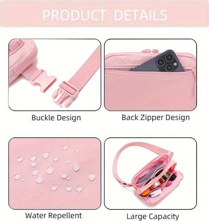 Actual product image Only-Bags.Store Waterproof nylon belt bag for running, perfect for storing essentials during your run.