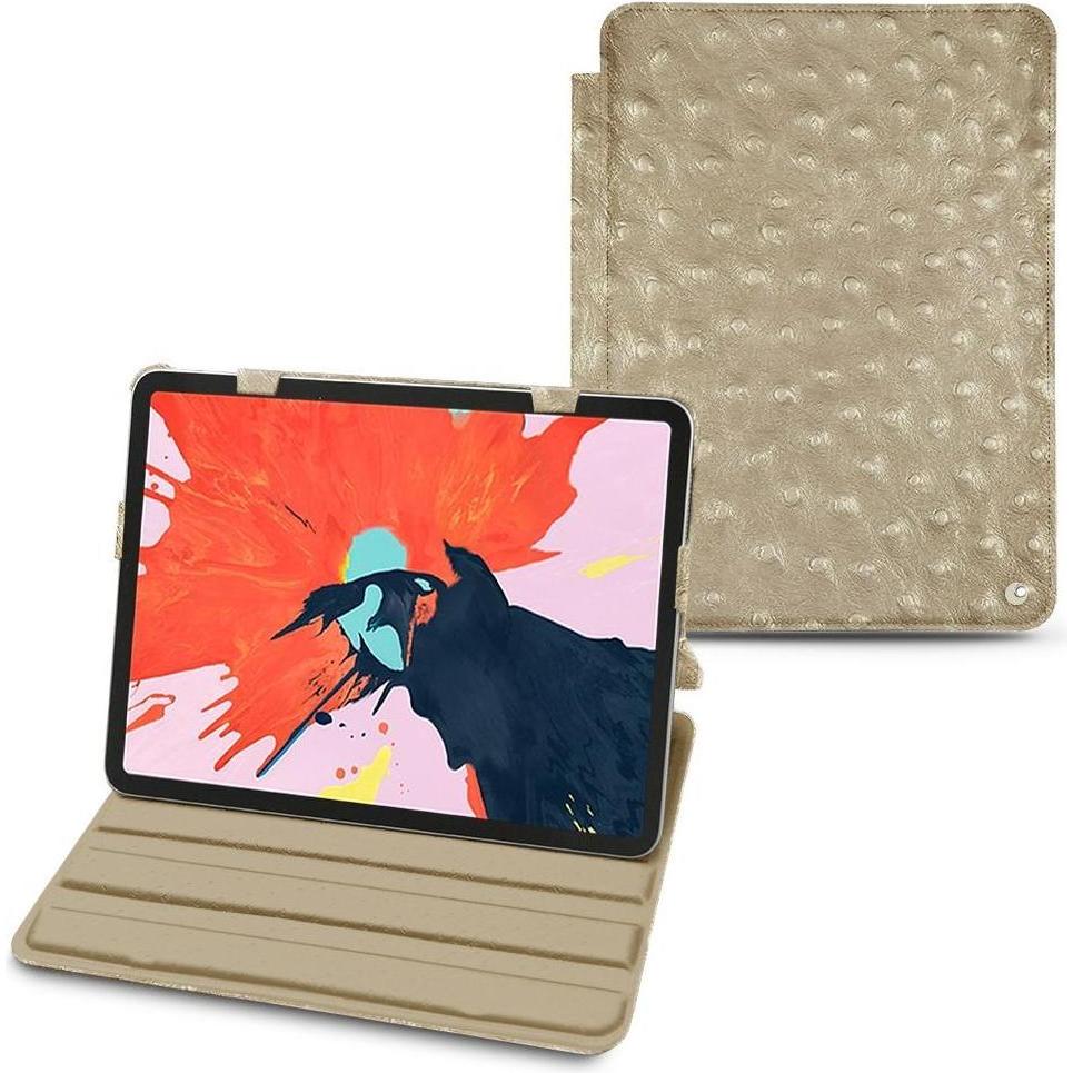 Noreve Lederschutzhülle horizontal (iPad Pro 12.9 2018 (3. Gen)), Tablet Hülle, Beige