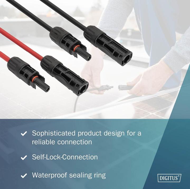 Immagine prodotto Digitus Solar Extension cable, 6 sqmm, MC4 connector (Cavo solare)
