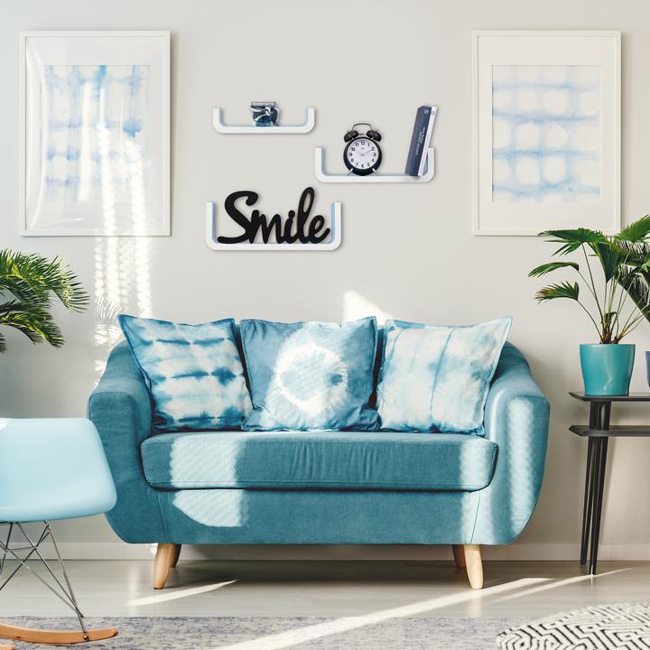 Actual product image Relaxdays U-Shaped Floating Shelves Set of 3 (39.5 x 10 x 14 cm)
