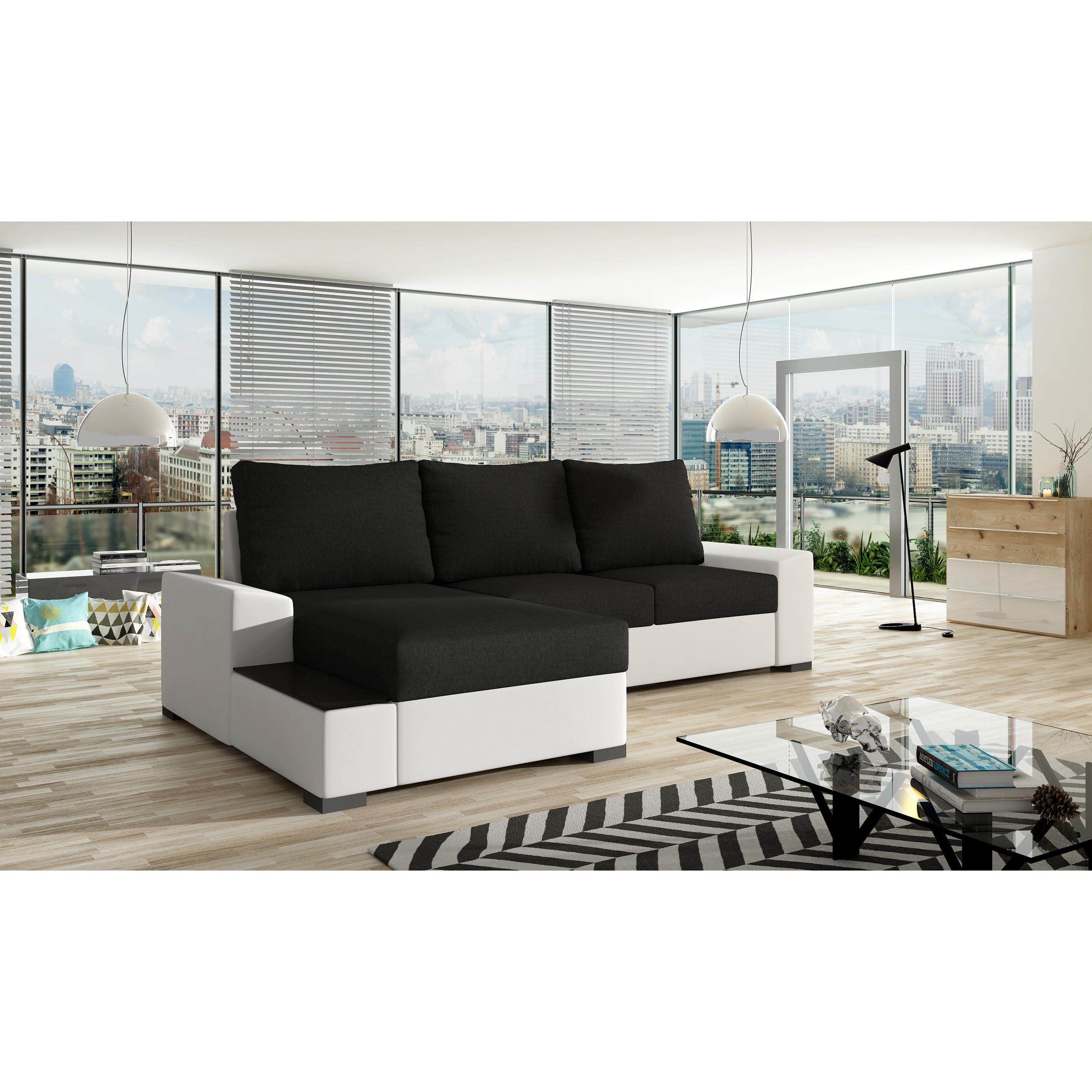 ELTAP, Sofa, Negro (Ecksofa, 3-Sitzer, Bettsofa)