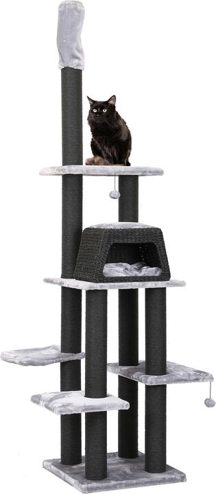 Produktbild Swisspet Kratzbaum Blacky Varys 60x60x237-262cm (262 cm, Schwarz, Grau)
