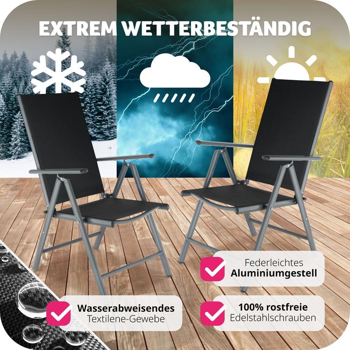 Produktbild tectake 2x Gartenstuhl