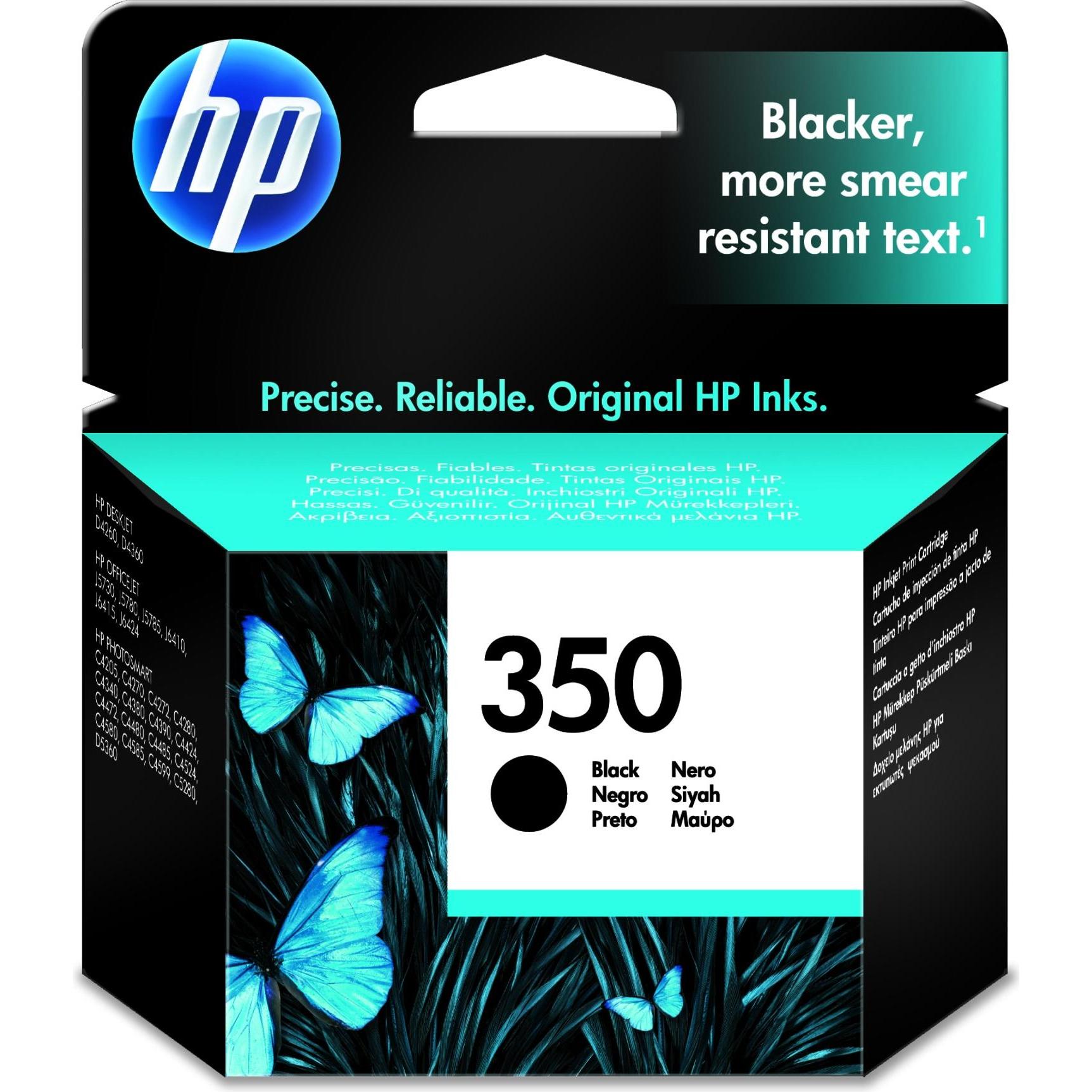 HP, Druckerpatrone, 350 Ink Cart+Vivera Inks (BK)