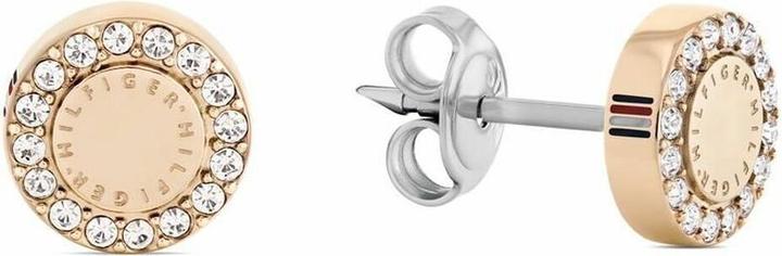 Image du produit Tommy Hilfiger Boucles d'oreilles plaquées or rose avec cristaux