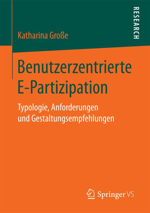 Produktbild Benutzerzentrierte E-Partizipation (Deutsch, Katharina Grosse, 2017)