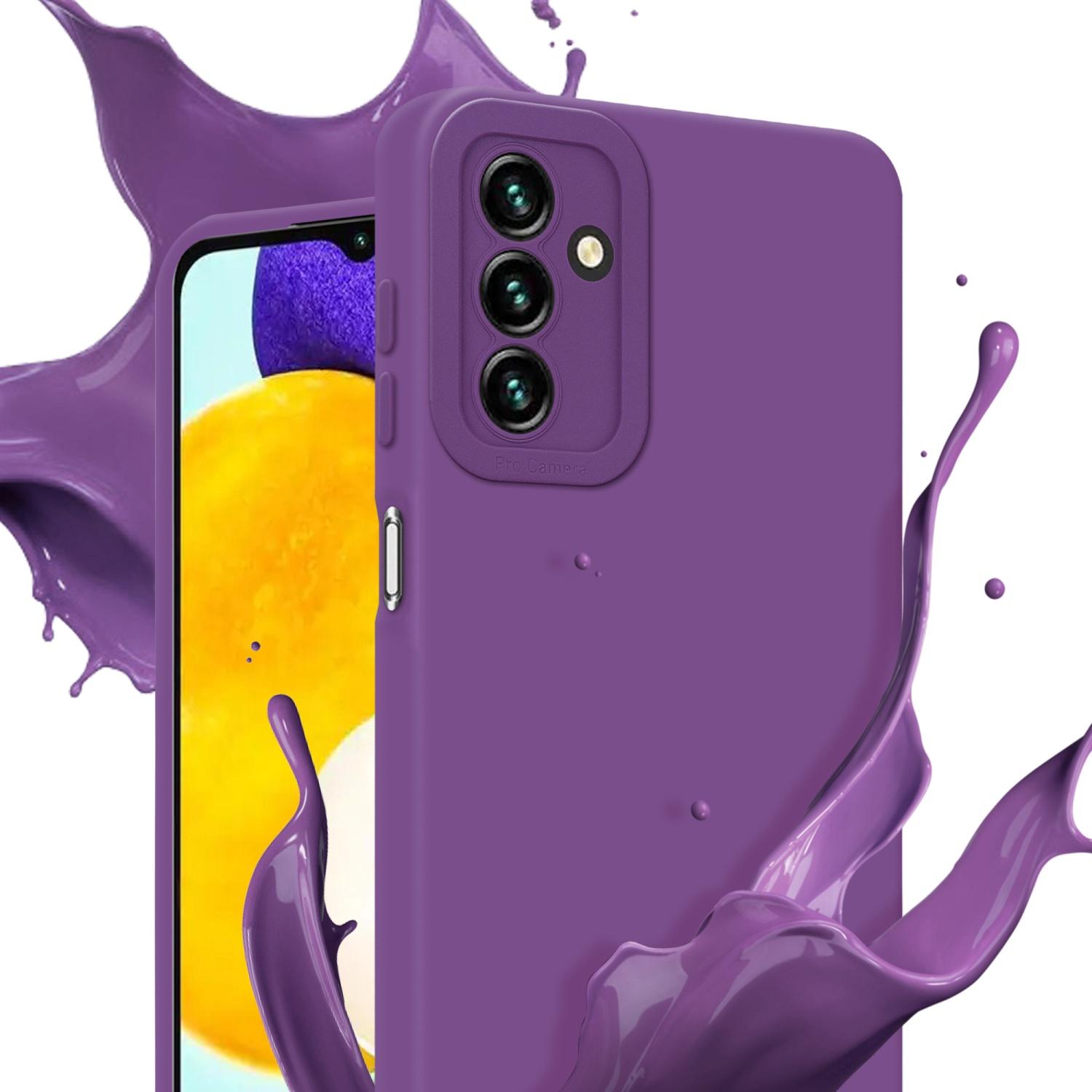 Thumbnail - Cadorabo Hülle für Samsung Galaxy A13 5G im TPU Fluid LM162 Style (Samsung Galaxy A13 5G), Smartphone Hülle, Violett