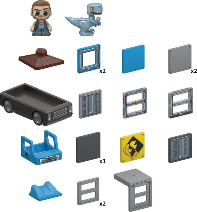 Productafbeelding TileTown Tegelstad - Jurassic World Dino Rescue, magnetische bouwset (90313)