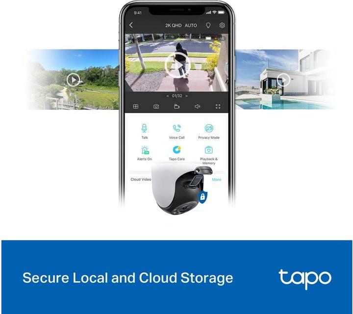 Actual product image TP-Link Tapo C520WS 4MP 360° outdoor camera MicroSD (2560 x 1440 Pixels)