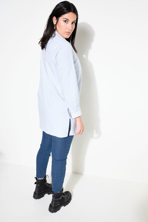 Actual product image Studio Untold Pintsriped Rhinestone Detail Button Down Blouse (42, 44)
