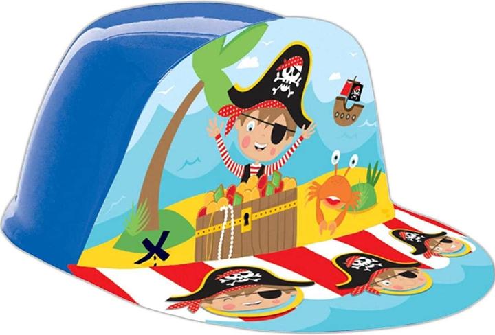Produktbild Generic Plastik Piraten Happy Birthday Mütze