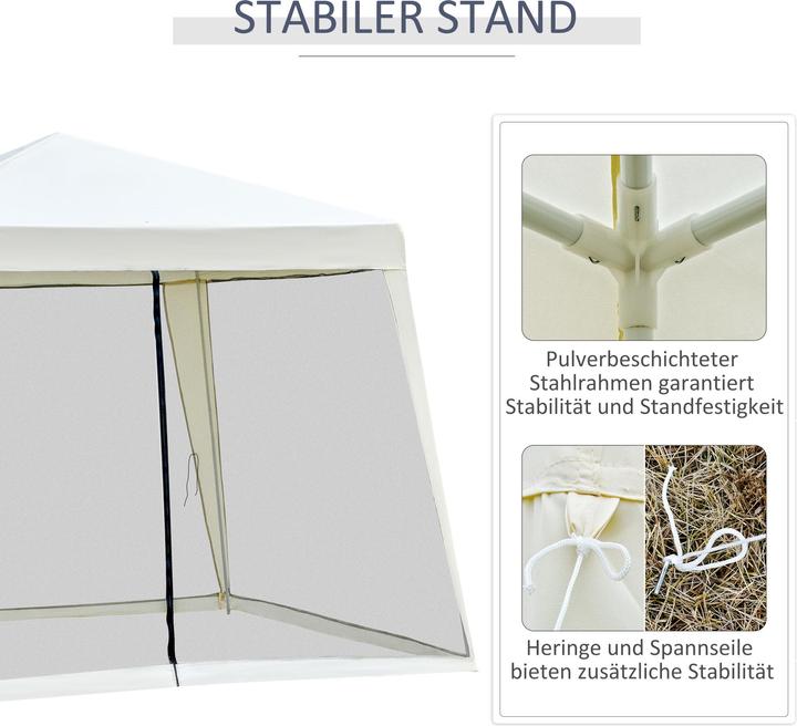 Produktbild Outsunny Pavillon mit Moskitonetz (300 cm, 300 cm)