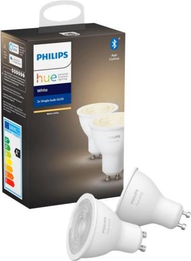 Productafbeelding Philips Hue Hue Wit BT (GU10, 5.20 W, 400 lm, 2 x, F)