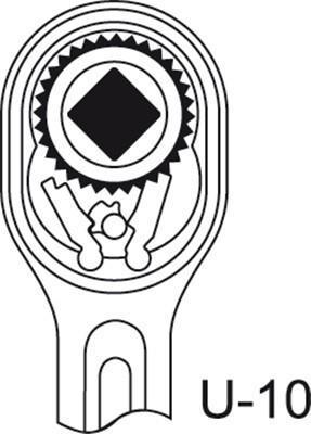 Immagine prodotto Gedore 2093 U-10 Cricchetto reversibile 1/4" 127 mm (1/4")