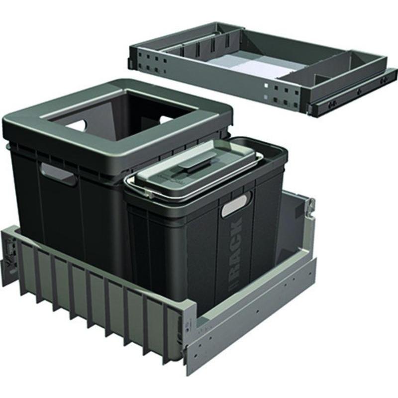 Franke Kehricht-Auszugsystem -Sorter Serie 300 R Composta, Abfalleimer, Grau