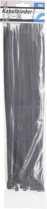 Produktbild BGS Kabelbinder-Sortiment schwarz 4,5 x 350 mm 50-tlg. (350 mm, 50 Stk.)