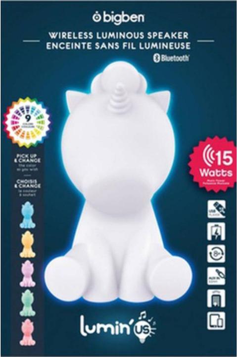 Immagine prodotto Bigben Lumin'Us Unicorno (8 h, Corrente elettrica, Batteria ricaricabile)