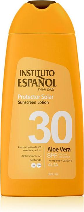 Actual product image Instituto Español Sol. Proteccion Solar Aloe Vera Spf30 Locion 300 ml (Suntan cream, SPF 30, 300 ml)