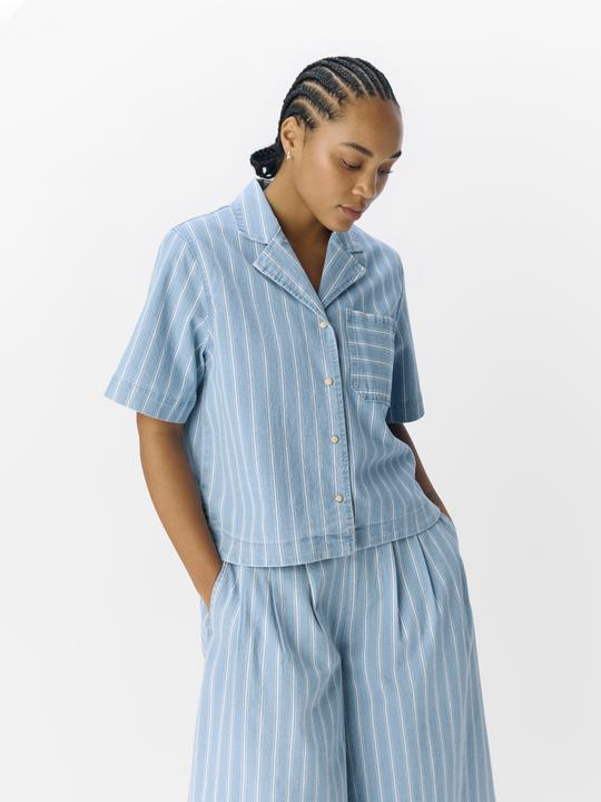 Produktbild Object Streifen Jeanshemd (L)