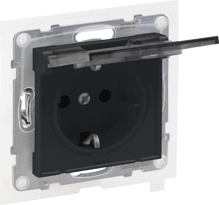 Produktbild Legrand SEANO Schutzkontakt-Steckdose mit erhöhtem Berührungsschutz und Klappdeckel IP44