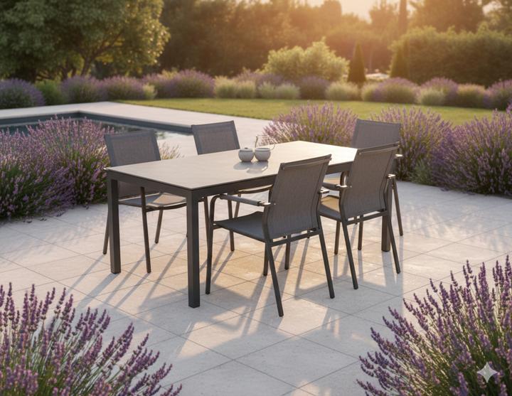 Produktbild Disco Möbel Gartentisch inkl. Gartenstühle (Set) (160 x 160 x 73 cm)