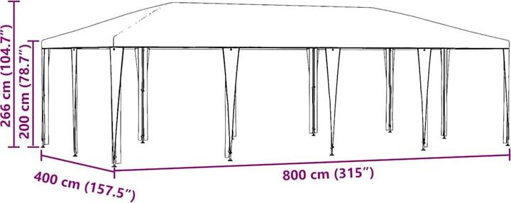 Image du produit vidaXL Tente de réception (800 cm, 400 cm)